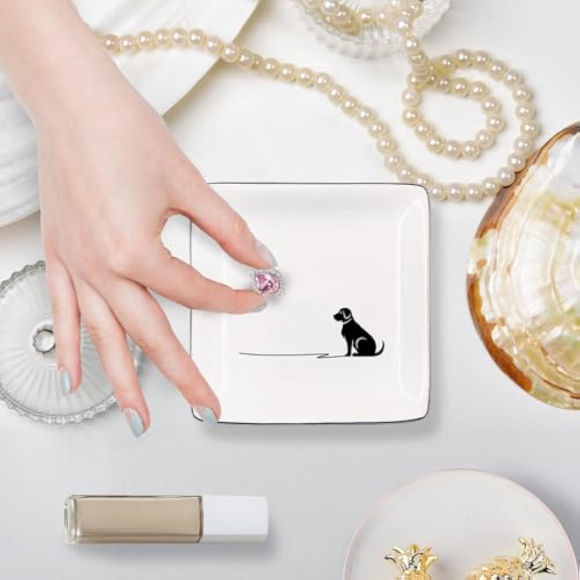 Dog Jewelry Dish for Dog Lovers, Labrador Ceramic Tray