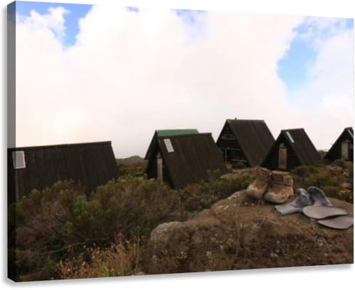 Horombo Huts & Mount Kilimanjaro Canvas Wall Art 24x36