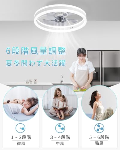 Tasavz LEDシーリングファンライト Φ50CM