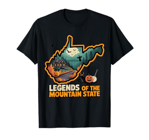 West Virginia Halloween Shirt Spooky Pride T-Shirt