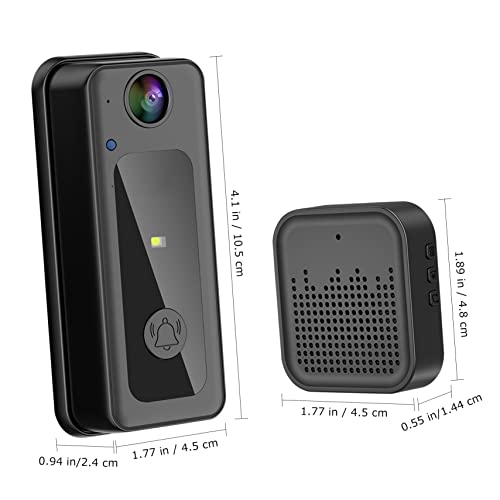 Veemoon 2Pcs Campainha Câmera Sem Fio Campainha Da Porta Câmera Sem Fio Para Casa Plástico Visível W