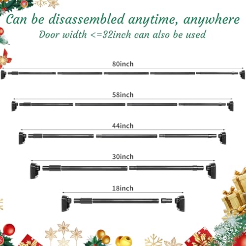 Garland Hanger for Front Door Frame, Adjustable Fits 18"-80" Doors（Large），Heavy-Duty Christmas Halloween Decoration Holder for Wreaths, Lights & More | No Screws, Drilling, Glue-Damage-Free by Uceento - Image 2
