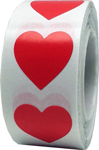 Red Heart Stickers, Scrapbooking Supplies, Heart Sticker Pack, 0.75 Inches, Pack of 500 Red Heart Stickers, Scrapbooking Supplies, Heart Sticker Pack, 0.75 Inches, Pack of 500