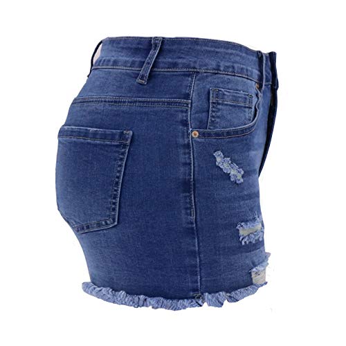 Atditama Women's Summer Ripped Jean Shorts Stretch Skinny Frayed Denim Shorts Beach Casual Women Shorts4