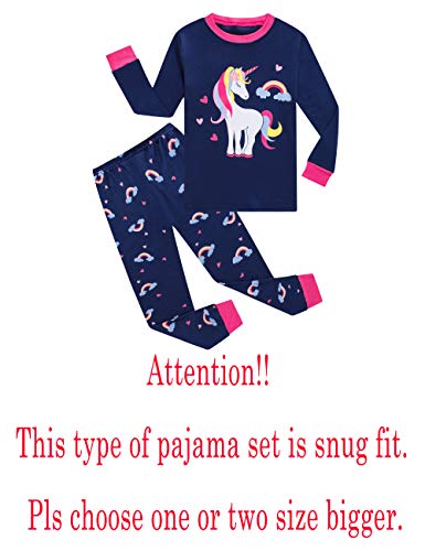 Image of KikizYe Girls Pajamas Set Kids Long Sleeve PJs Cotton Jammies