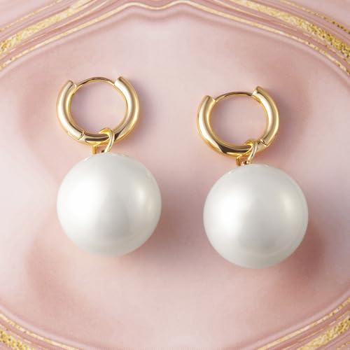 Image of Rubans Hoop Drop Earrings Gold Plated Stylish Trendy Jewellery Gift for Women & Girls