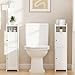 BEWISHOME Small Bathroom Cabinet, Bathroom Storage Cabinet with Adjustable Shelves & 2 Doors, Narrow Toilet Paper Cabinets, 7.9