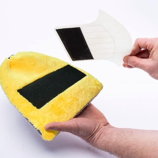 Miniatura 2 de Jokari Guante de limpieza de neumáticos de microfibra extra grande con protector de aerosol de plástico desmontable para proteger las llantas de