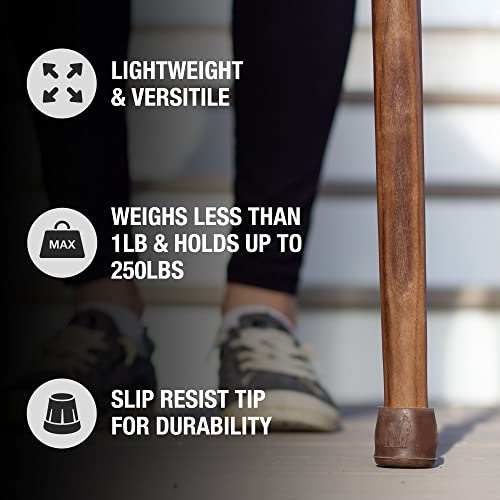 Brazos US Veterans Navy Handcrafted Walnut Walking Cane - 37" Solid Wood Military Commemorative Stick for Men and Women - Made in USA by Brazos - Image 4