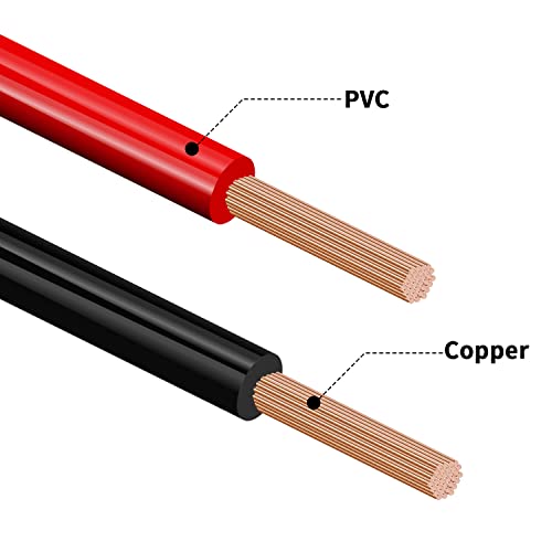 V Telesky 4Pcs Alligator Clips Test Leads 14 Gauge Dual Ended Silicone Jumper Wire With Insulators Clips Test Flexible Copper Cable For Electrical Testing 3.3Ft/1M (Black & Rad) #TOP5
