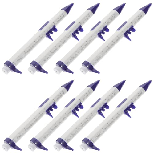 Bolígrafo regla de 0-100 mm con cuerpo de plástico azul para medir y escribir