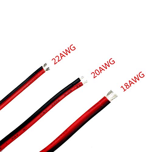 Cable eléctrico de cobre de 18 AWG bicolor de dos pines flexible 4