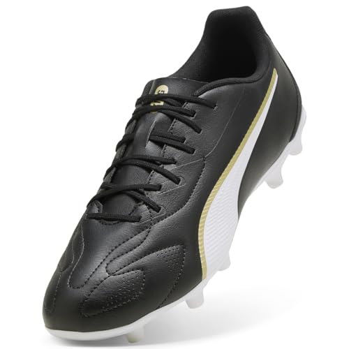 PUMA King 20 Play FG/AG Fußballschuh, Unisex, Schwarz/Weißgold, 10.5 UK – Ansicht 5