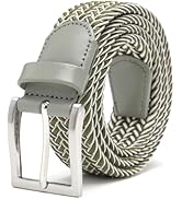 Fabio Valenti Men's Stretch Belt,Woven Braided Web Belt 1 3/8 for Golf Casual Pants Shirts Jeans