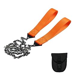 MultiValue Sierra de Cadena Manual, 24 Pulgadas Si...: Materiales de Alta Calidad: La cuerda de sierra de la pulsera está hecha de nylon y plástico de alta calidad, buena resistencia al desgaste, no es fácil de romper. Puede hacer frente a las dificultades de los entornos al aire libre y es ideal para lo...