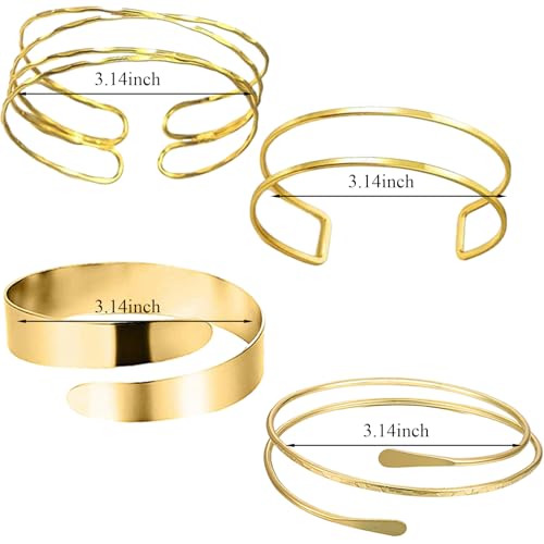 4-8PCS Arm Cuffs Jewelry for Women Gold Arm Cuff Bracelet2