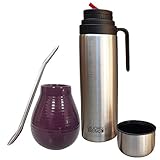 Photo Gallery gaucho bruno set completo per yerba mate con bombilla - tazza di ceramica, cannuccia riutilizzabile di acciaio inox e fiaschetta da 1 litro con beccuccio anti-perdita - kit da viaggio - viola Photo Gallery gaucho bruno set completo per yerba mate con bombilla - tazza di ceramica, cannuccia riutilizzabile di acciaio inox e fiaschetta da 1 litro con beccuccio anti-perdita - kit da viaggio - viola