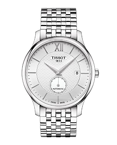 Tissot mens Tradition Stainless Steel Dress Watch Grey T063428110...