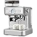COSTWAY Macchina da Caffè Automatica Espresso e Cappuccino, per Macinato e Cialde, Controllo Temperatura, Serbatoio Acqua 2 L, Acciaio INOX