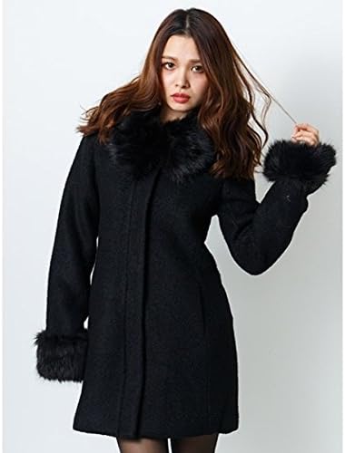 リップサービス Lipservice ファー付ノーカラーコート ブラック M コート ジャケット 通販 Amazon