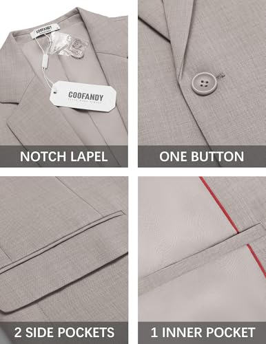 Image of COOFANDY Mens Casual Blazer Suit Jackets One Button Sport Coats Lightweight Business Sports Jackets
