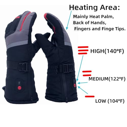 Guantes calefactables de invierno con pantalla táctil, el regalo ideal para esquiadores 5