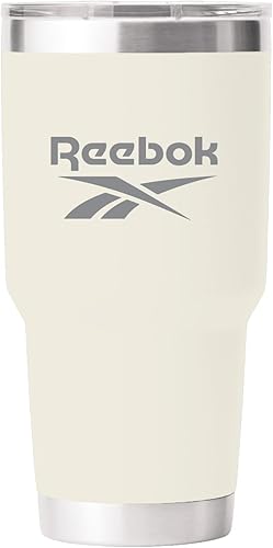 Miniatura 10 de Reebok Lifestyle - Vaso de acero inoxidable a prueba de fugas, con doble pared aislada al vacío, taza de viaje con tapa y popote para bebidas
