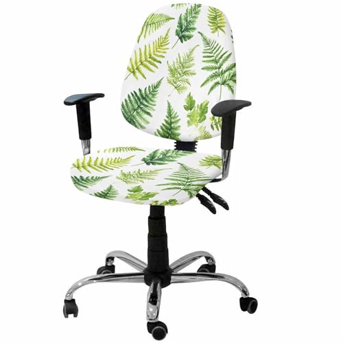 Stretch Office Chair Cover, Spring Ombre Green Stony Fern Computer
