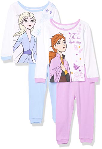 Disney Girls' Frozen 4-Piece Cotton Pajama Set