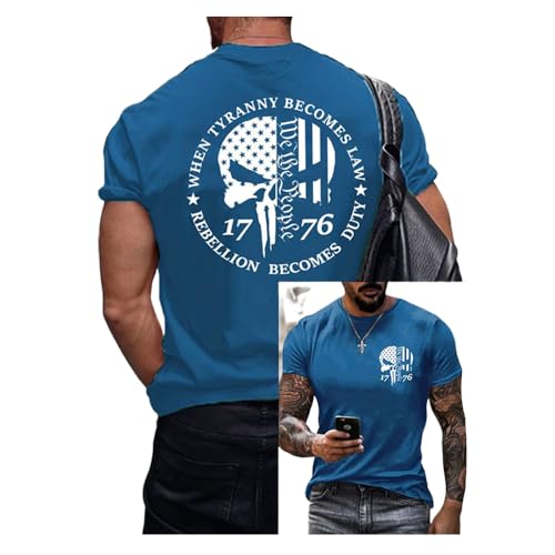 Resist When Tyranny Becomes Law Rebellion Becomes Duty 1776 Print T-Shirt for Men