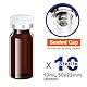 ZHANXUBIO Sterile leere Ampullen mit selbstheilendem Injektionsanschluss und Aluminium-Kunststoffkappe, sterile Verpackung (10 ml, bernsteinfarben, 10 Stück)