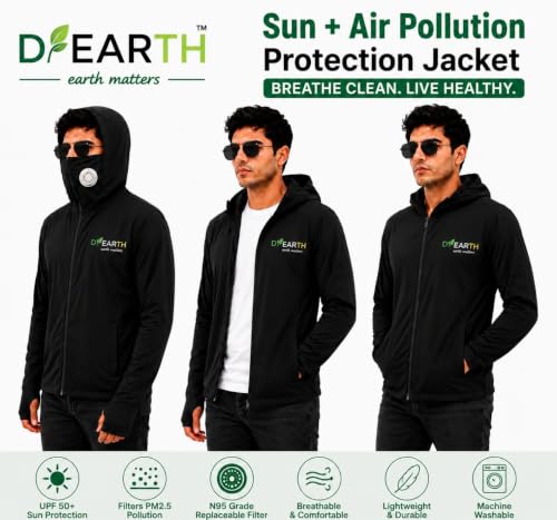 Image of D-EARTH Premium Sun + Air pollution Protection Jacket for Men