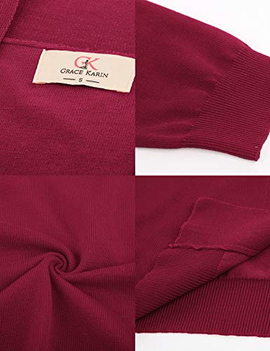Image of GRACE KARIN Women Cardigan Sweaters Lightweight Knit Cropped Cardigans Trendy 3 /4 Sleeve Shrug Bolero S-3XL