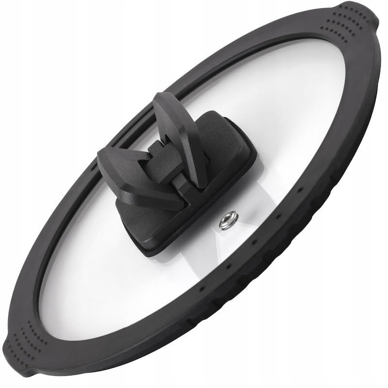 COMODO - Set di 3 coperchi in vetro con anello in silicone, diametro 16/18/20 cm, coperchi in vetro, coperchi, confezione originale