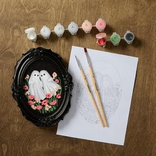 Mini Ghost Couple Framed Paint-by-Number Kit by Artist's Loft® - Halloween Crafts and Craft Kits