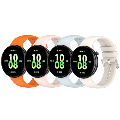 FitTurn 4Pack Silicone Watch Straps Compatible with Honor Watch GS 5/Fit Fitness Tracker, Adjustable...
