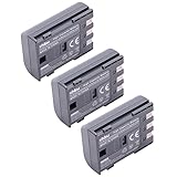 3x Batería de repuesto para la cámara, cámara de vídeo, actioncam Canon Legria MVX30i, MVX330i, MVX350i, MVX35i, MVX40, MVX45i