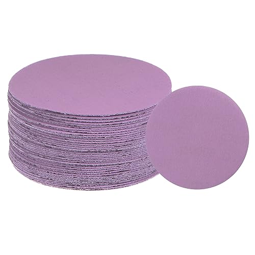 uxcell 40pcs 5000 Grit Purple Sanding Discs 3 Inch Hook and Loop Aluminum Oxide Orbital Sanding Pads Paper Wet Dry Polish for Metal Woodworking Drywall