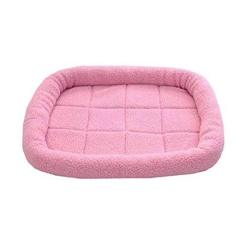 Lit pour chat coussin carré petit chien peluche rose cave hideout sofa S
