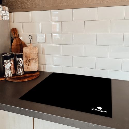 Miniatura 5 de Kitchenyeah Cubre Vitrocerámica - Protector Vitroceramica Induccion 60x52 Cm - Tapa Vitroceramica - Protector De Vitroceramica Negro - Macizo - Marca