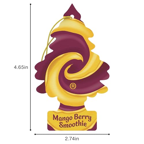 Image of Little Trees Car Air Freshener | Hanging Tree Provides Long Lasting Scent for Auto and Home | Mango Berry Smoothie, 24 Air Fresheners