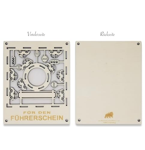 Woodland Mail Geschenk zum Führerschein - Geldgeschenke Geschenke zum neuen Auto oder Tankgutschein (aus Holz)