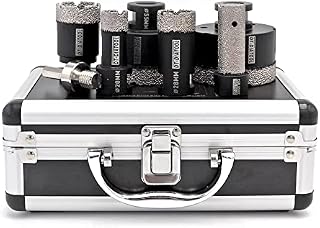DT-DIATOOL Diamond Core Drill Bits Kit- 6/6/8/20/32/50mm with 35mm Diamond Chamfer Bit M14 Thread and Hex Adapter Hole Saw Set for Porcelain Ceramic Tile Marble Granite