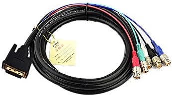 LWW 1M 3.28FT DVI Male to 5-BNC Female Cable RGBHV Component Video & Audio Connection YPbPR Product Cable