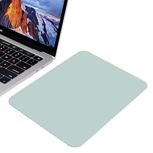 Origin-Joy Mouse Pad, Medium PU Leather Mousepad with No Logo Design, Computer Mouse Mat with Non-Slip Suede Base for Gaming, Desk, Wireless, Laptop, Travel, Office (Neo-Mint, 12.4