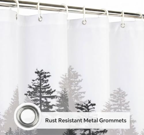 Rideau de douche anti-moisissure en polyester imperméable et lesté