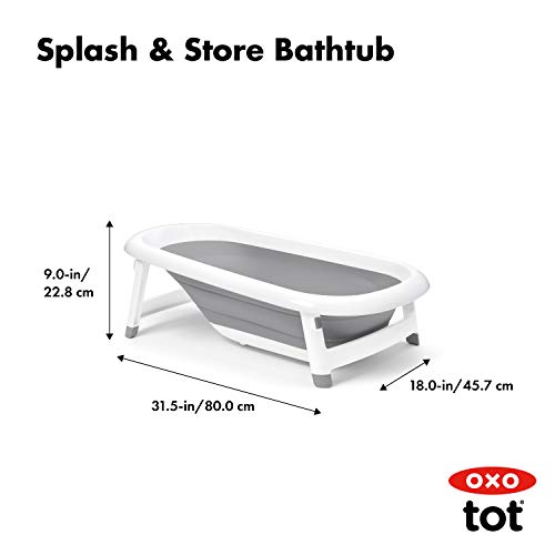 OXO Tot Splash & Store Bathtub, Baby Bathtub, Newborn Essentials - image 8