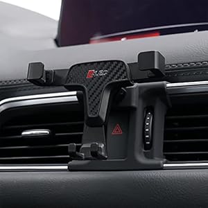 BEERTE Phone Holder fit for Mazda CX-5 2017-2024 Adjustable Air Vent Car Dashboard Cell Phone Mount Carbon Fiber Pattern Gravity Phone Mount fit for Any inches Smartphone