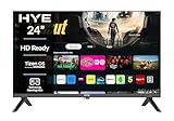 HYE TV - Smart TV, 24' Screen Size, HD Ready Resolution, Samsung Tizen OS & Gaming Hub, Versatile Connectivity, Black, Perfect For Streaming, Gaming & Entertainment - 24HDS1008
