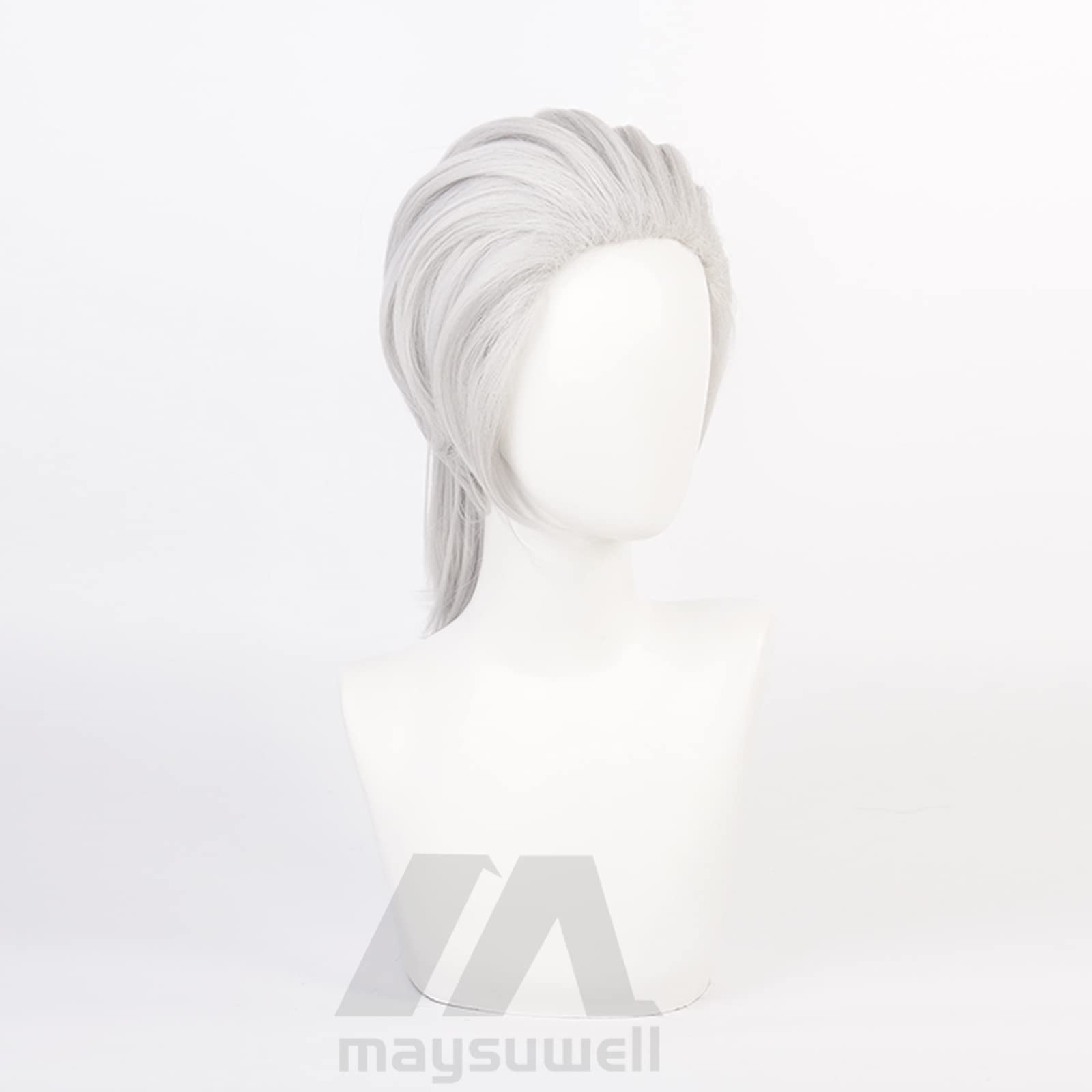 Silver White Tiger Clip Cosplay Wigs for Men Women Halloween Conventions Cos Anime Party Heat Resistant Synthetic Fabric Costume Hairs - Image 2